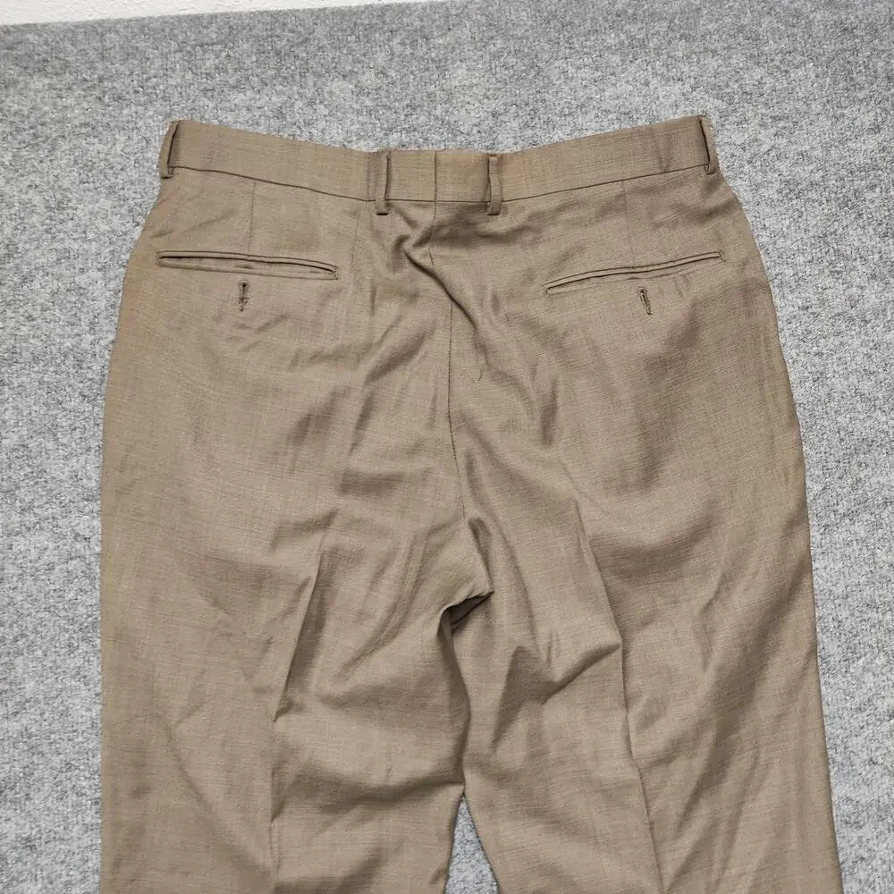 Jos. A. Bank Dress Pants Mens 35x28 Brown Wool Slim Flat Front Tapered